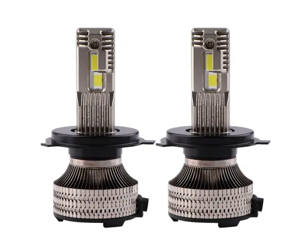 Set 2 LED-uri Auto Techstar® P30, H4, 80w, 14000 Lumeni, 6500K, AUTO, 12-24 Volti, CSP, Canbus, Miez Cupru, Radiator Aluminiu