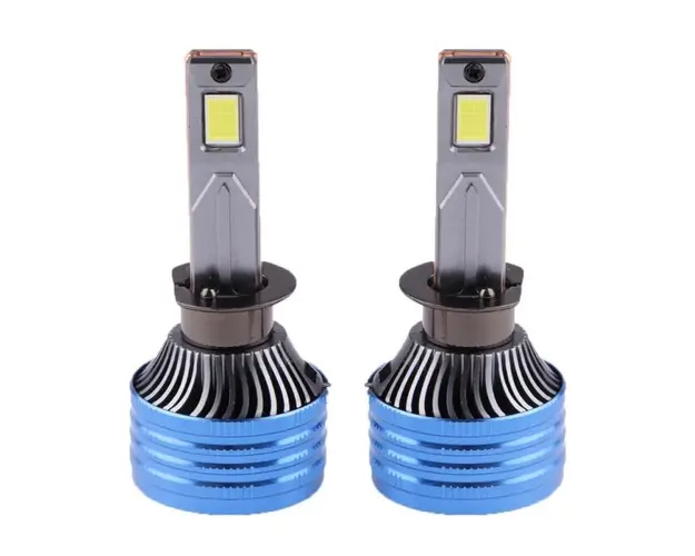 Set 2 LED-uri Auto Techstar® P41, H1, 100w, 16000 Lumeni, 6500K, AUTO, 12-24 Volti, CSP, Canbus, Miez Cupru, Radiator Aluminiu