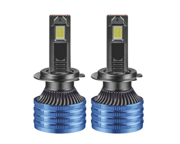 Set 2 LED-uri Auto Techstar® P41, H7, 100w, 16000 Lumeni, 6500K, AUTO, 12-24 Volti, CSP, Canbus, Miez Cupru, Radiator Aluminiu