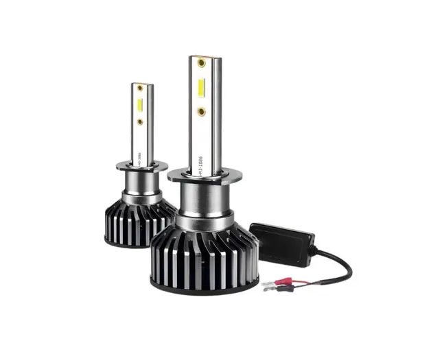 Set 2 LED-uri Auto Techstar® P8, H1, 40w, 4000 Lumeni, 6500K, AUTO, 12-24 Volti, ZES, Canbus, Miez Cupru, Radiator Aluminiu