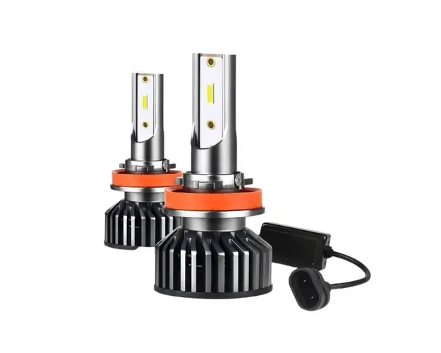 Set 2 LED-uri Auto Techstar® P8, H11/H9/H8, 40w, 4000 Lumeni, 6500K, AUTO, 12-24 Volti, ZES, Canbus, Miez Cupru, Radiator Aluminiu