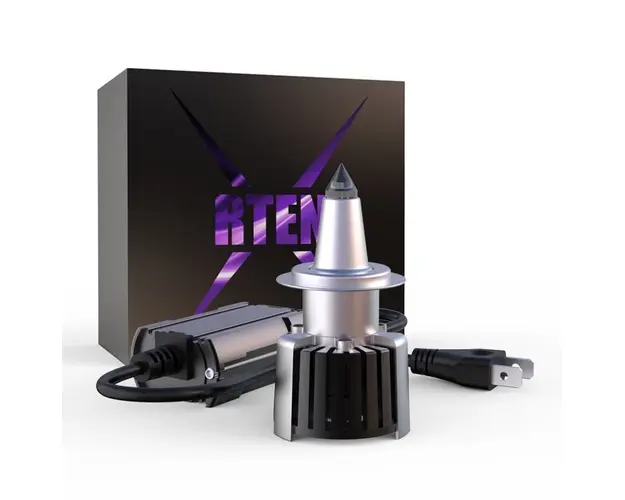 Set 2 LED-uri Auto Techstar® R10, H7, 45w, 5000 Lumeni, 6500K, AUTO, 12-24 Volti, CSP, Canbus, Radiator Aluminiu, Fascicul 360