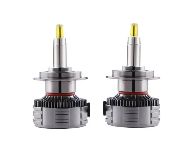 Set 2 LED-uri Auto Techstar® RC40, H7, 60w, 6000 Lumeni, 6500K, AUTO, 12-24 Volti, USA Bridgelux, Canbus, Radiator Aluminiu, Fascicul 360