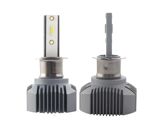 Set 2 LED-uri Auto Techstar® S1, H3, 40w, 4000 Lumeni, 6500K, AUTO, 12-24 Volti, CSP, Canbus, Radiator Aluminiu