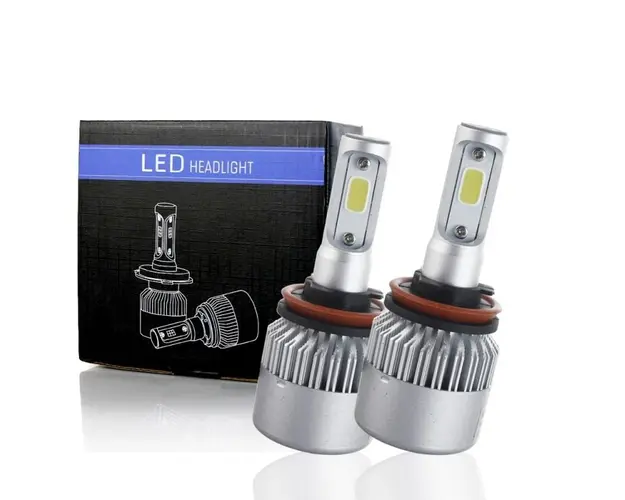 Set 2 LED-uri Auto Techstar® S2, H11/H8/H9, 36w, 4000 Lumeni, 6500K, AUTO, 12-24 Volti, COB, Canbus
