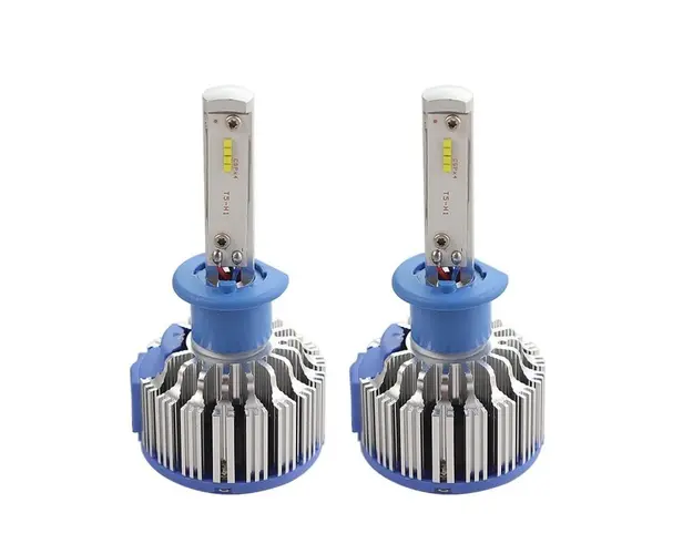 Set 2 LED-uri Auto Techstar® T1, H1, 35w, 8000 Lumeni, 6000K, AUTO, 12-24 Volti, CREE, Canbus, Radiator Aluminiu