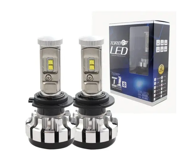Set 2 LED-uri Auto Techstar® T1S, H7, 35w, 8000 Lumeni, 6000K, AUTO, 12-24 Volti, CREE, Canbus, Radiator Aluminiu