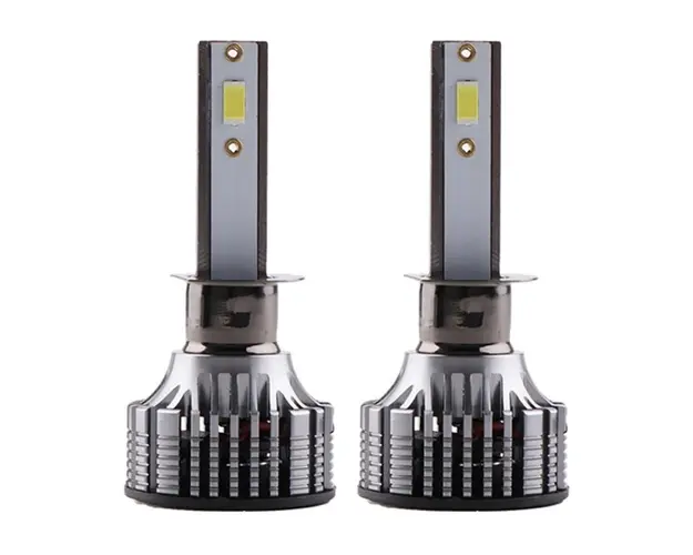 Set 2 LED-Uri Auto Techstar® V8, H1, 120W, 12-24V, 15000 Lumeni, 6000K, Unghi Fascicul 360, CSP 3570, Canbus, Radiator Aluminiu, Racire Cooling Tech, Argintiu
