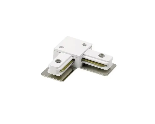 Set Conector pentru Sina Techstar® RailRacks, Monofazata, Tip L, Forma L, Alb