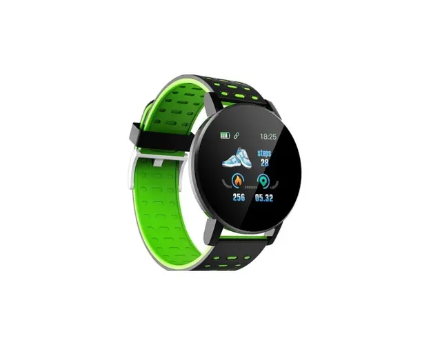 Smartwatch Techstar® 119, Verde, Unisex, Waterproof, IP67, BT 4.0, Ecran 1.3 inch, Conectare Android si iOS