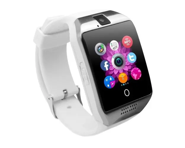 Smartwatch Vogue Q18 Curved cu Camera si Telefon 3G Alb Display 1.54" Bluetooth