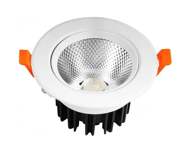 Spot LED Techstar® THD, Alb, Putere 10W, Culoare Lumina 4000K, CRI 80+, Radiator Aluminiu