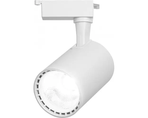 Spot LED Techstar® Tracklights, Pentru Sina RailRacks Monofazata Tip L, 30w, 3000K, 4000K, 6500K, Iluminat Directionabil, Corp Aluminiu Alb