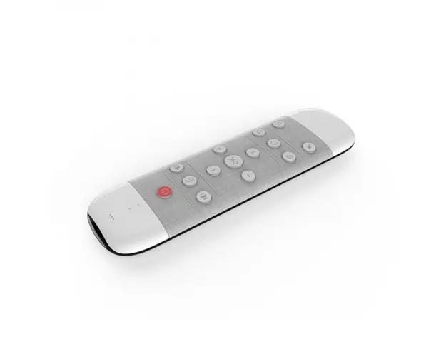 Tastatura Techstar® Q9, Air Mouse + Telecomanda, Iluminata, Anti-Pierdere, 2.4G, Gyroscop si IR, Voice Search, Google Assistant, Alb