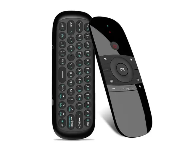 Telecomanda 4in1 Airmouse Techstar® W1, Wireless, Telecomanda, Tastatura, Controler, Mouse. Ideala pentru SmartTV, PC, TV Box