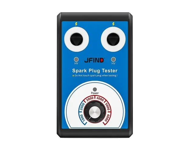 Tester de bujii auto JFIND B0198-1, analiza de aprindere a masinii pe benzina 12V, reglabil cu doua orificii, 6000 rpm, Albastru/Negru