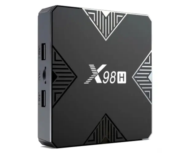TV Box Techstar® X98H Smart Media Player, 4K, 4GB RAM, 32GB ROM, Android 12, Allwinner H618 Quad Core A53, Ethernet 100m, Bluetooth 5.0, Negru