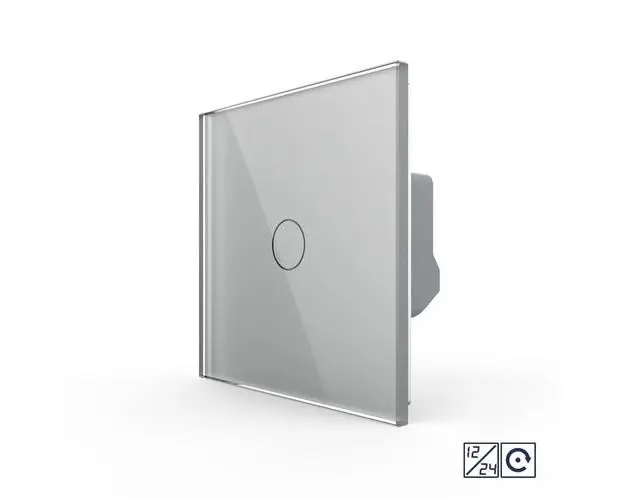 Intrerupator Simplu cu Revenire, Contact Uscat si 12/24V cu Touch LIVOLO  Serie Noua (Gri)
