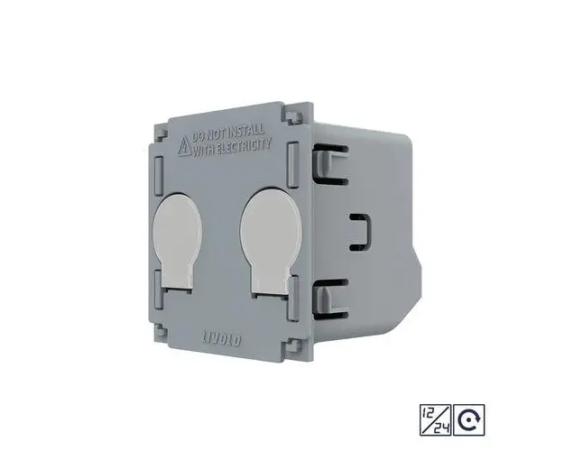 Modul Intrerupator Dublu cu Revenire, Contact Uscat si 12/24V cu Touch LIVOLO - Serie Noua