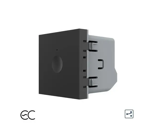 Modul Intrerupator Simplu Cap Scara / Cruce, ZigBee EC cu Touch LIVOLO - Serie Noua (Negru)