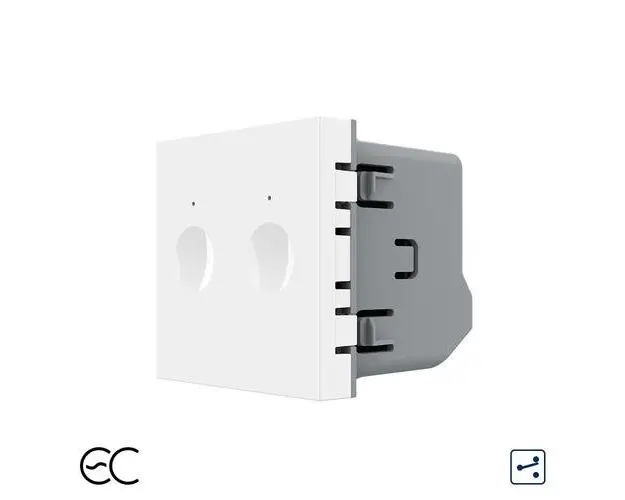 Modul Intrerupator Dublu Cap Scara / Cruce cu Touch LIVOLO - Protocol Zigbee EC (Alb)