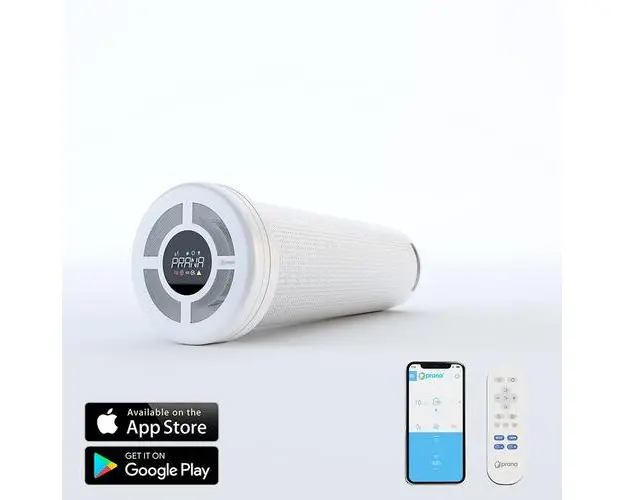 Sistem de ventilatie cu recuperare de caldura PRANA 200C ERP PREMIUM cu Functie Preincalzire (Alb)