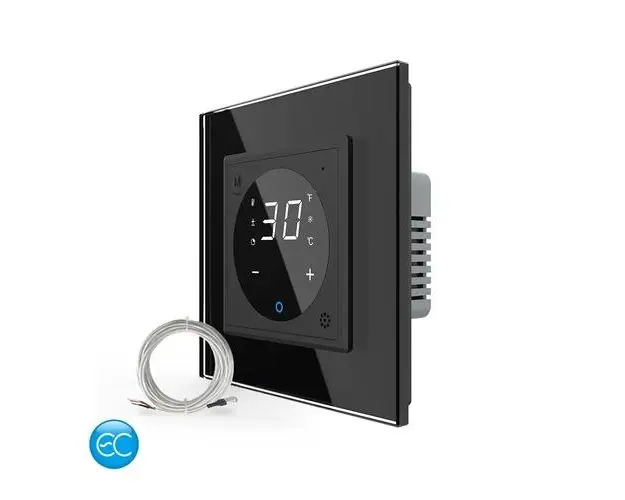 Termostat LIVOLO pentru sisteme de incalzire electrice, protocol ZigBee EC (Negru)