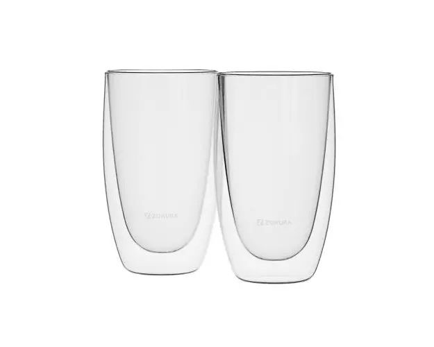 Set 2 pahare, cu perete dublu, 350ml - Zokura