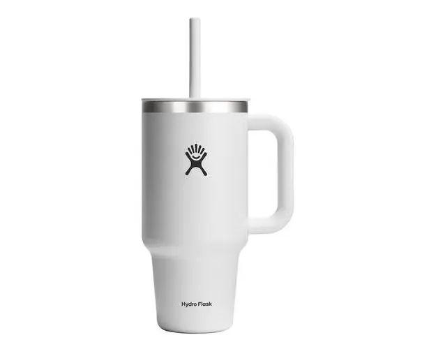 Pahar termos Hydro Flask All Around Travel White, inox, 950ml