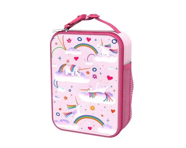 Geanta termoizolanta pentru pranz Ion8 Unicorn Rainbows, 26.5 x 19.5 cm