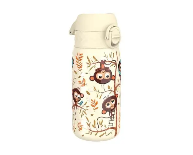 Sticla apa pentru copii Ion8 Monkeys, inox, 400ml
