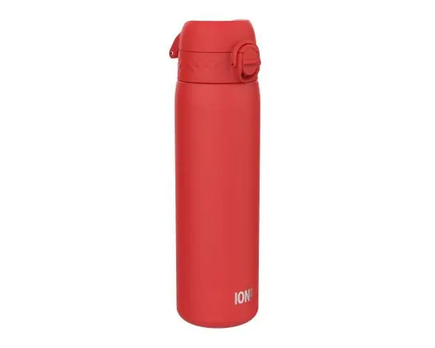Sticla apa Slim Ion8, inox, 600ml, Rosu