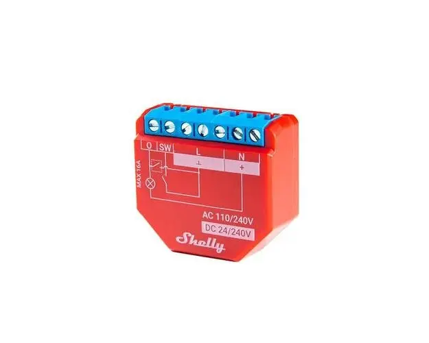 Releu Inteligent Shelly Plus 1PM cu Masurare Consum, Wi-Fi, Control Aplicatie