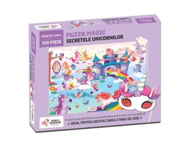 Puzzle magic - Secretele unicornilor (100 piese)