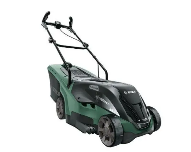 Masina de tuns iarba Bosch Universal Rotak 36-550, 36 V, Suprafata recomandata 550 mp (Negru/Verde)
