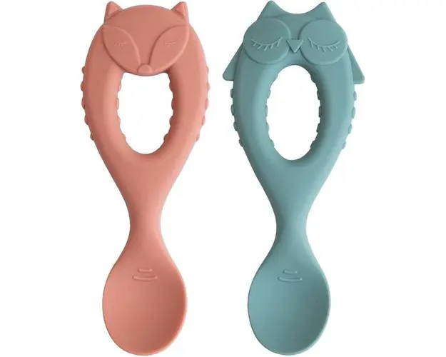 Set lingurite din silicon - Bufnita & vulpita
