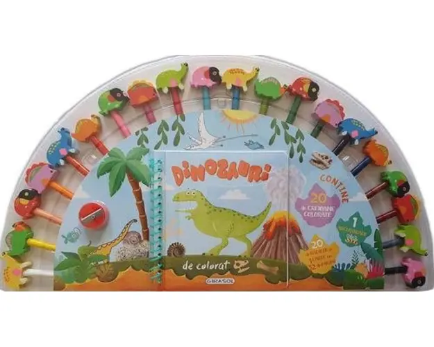 Dinozauri de colorat (20 creioane)