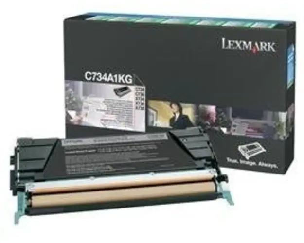 Toner Lexmark C734A1KG (Negru - program return)