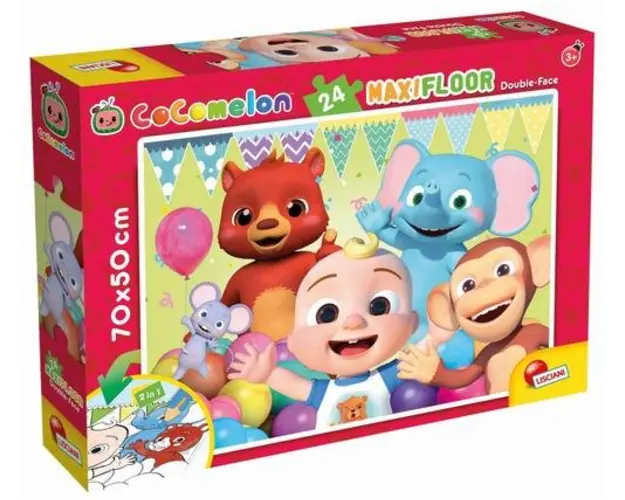 Puzzle de colorat maxi - Cocomelon si prietenii (24 piese)