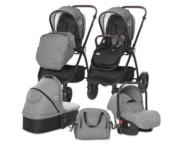 Carucior Lorelli Set 3 in 1, Infinity, 0-22 kg, 0-4 ani (Gri)