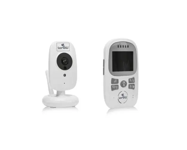 Camera supraveghere bebelusi Lorelli Safeness, audio video, wireless, ecran LCD color de 2.4inch, Alb