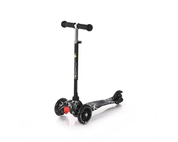 Trotineta pentru copii Lorelli Mini Black Flash, 3 Ani, 3 roti cu leduri