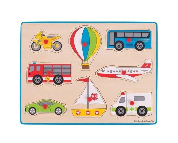 Puzzle din lemn incastru BigJigs Vehicule BJ260