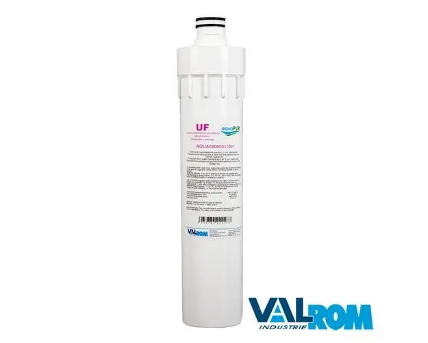 Cartus filtrare apa Aquapur AQUA08000011001, membrana ultrafiltrare, pentru sisteme filtrare, retine particule mai mari de 0.1 microni, 0.13 l/min, 0.1 microni