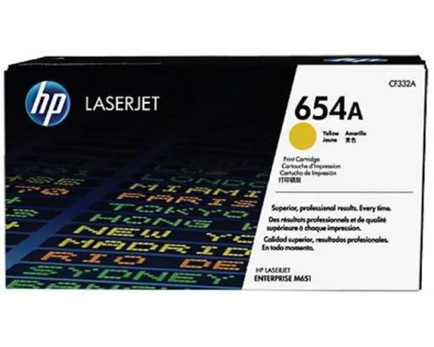 Toner HP 654A, 15000 pagini (Galben)