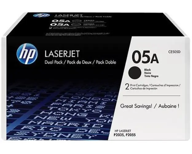 Toner HP 05A (Negru - pachet dublu)