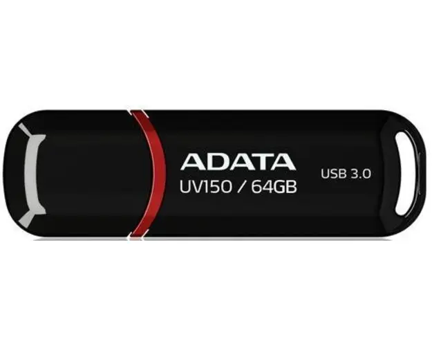 Stick USB A-DATA DashDrive Value UV150 64GB, USB 3.0 (Negru)