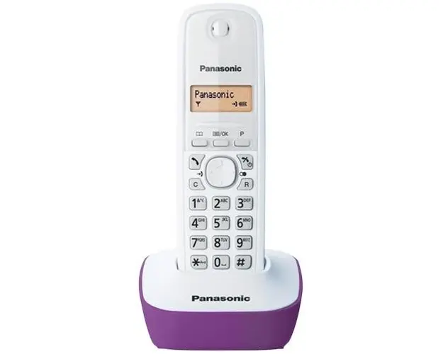 Telefon Fix Panasonic KX-TG1611FXF (Alb/Violet)