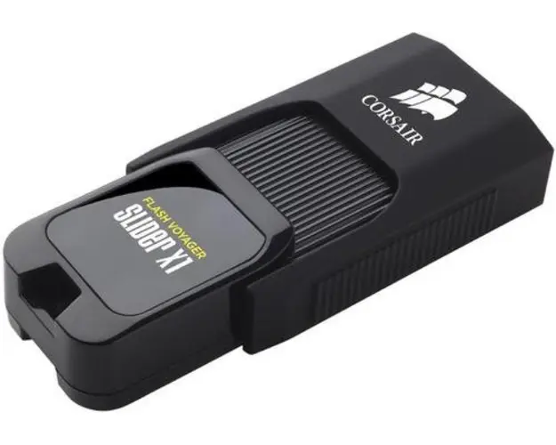 Stick USB Corsair Voyager Slider X1, 64GB, USB 3.0 (Negru)