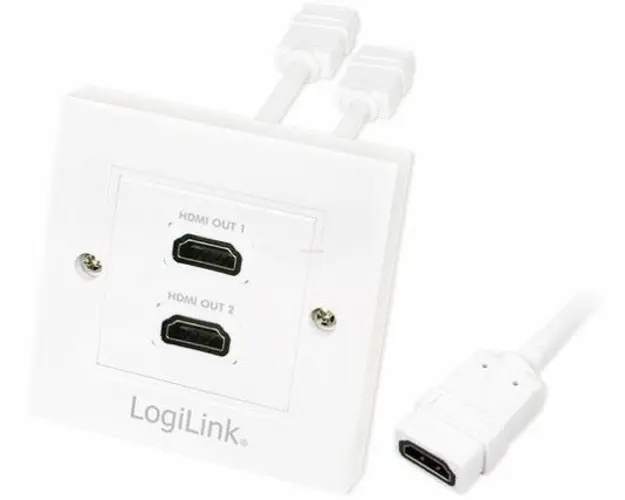 Priza LogiLink HDMI, 2 porturi mama